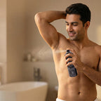 Fragrance application using men's perfume spray