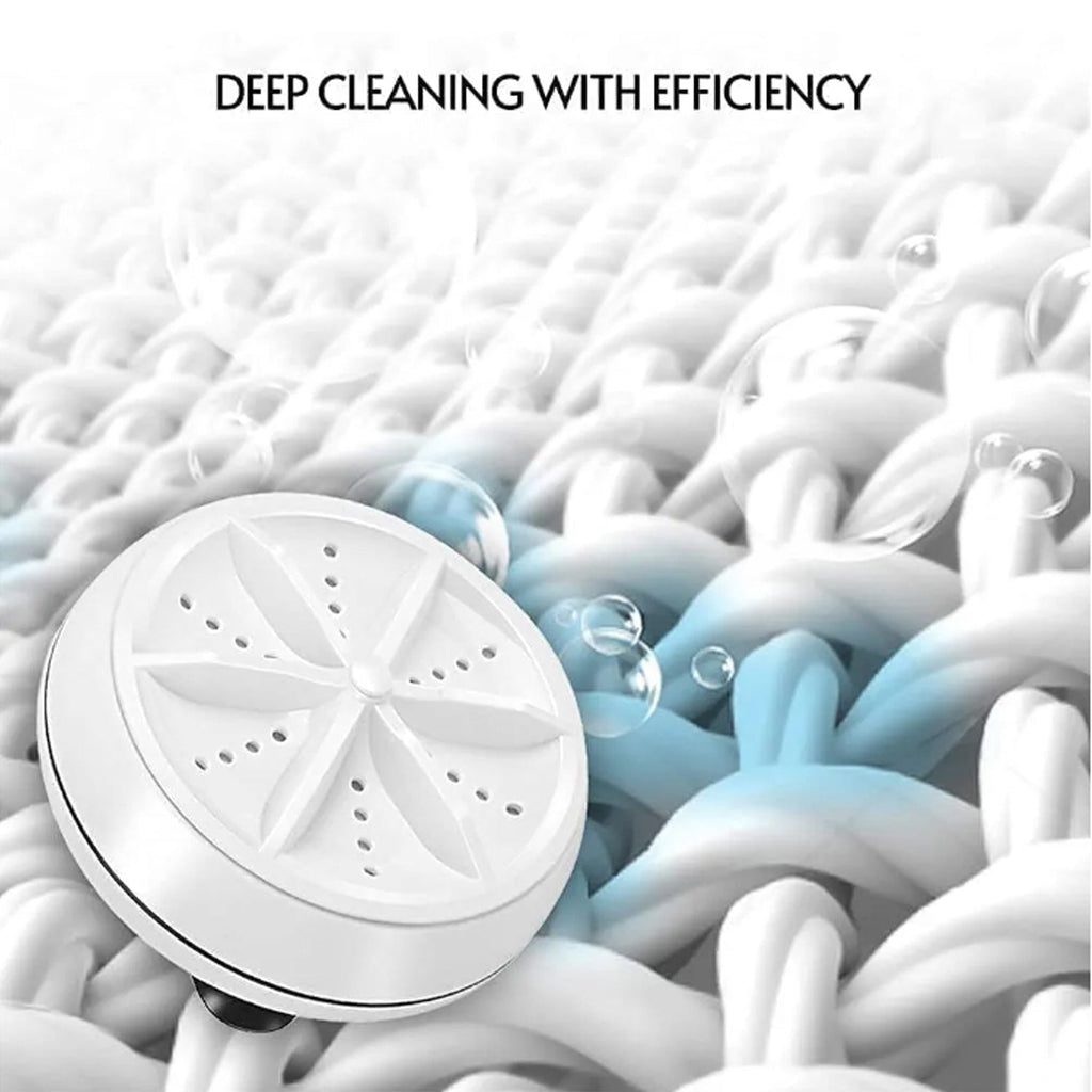 USB mini washing machine in use, washing small garments