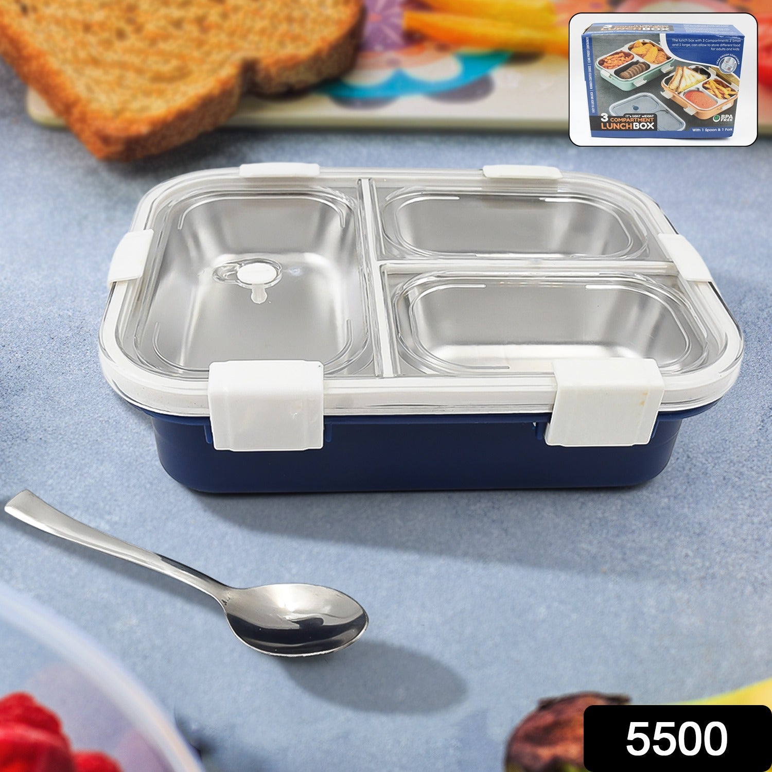 Stackable inner compartments of the leak-proof lunch box with silicone rings.
