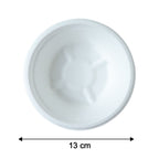 Vegnar 240ml compostable bowl with overlay showing product dimensions in centimeters