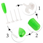 Various vegetable cores removed by the spiralizer, ready for use in other dishes.