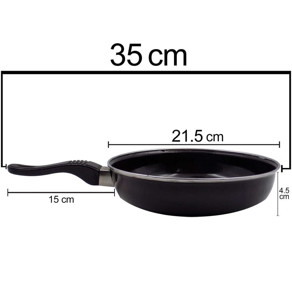 Close-up of the induction base of the nonstick fry pan.