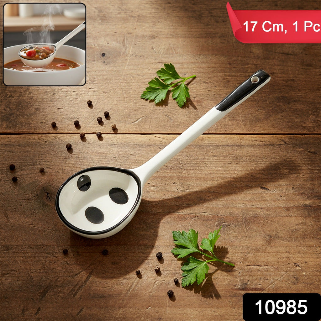 Polycarbonate serving ladle 17cm with deep scoop for soups and stews