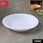 White melamine serving bowl ideal for soup and curry
