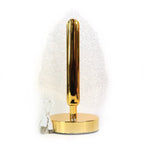 Modern LED crystal table lamp with leaf pattern perfect for bedroom or living room light