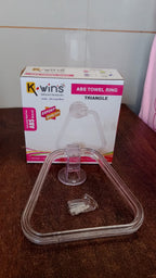 Detailed shot of the wall-mounted ABS towel ring, showing secure screw points.