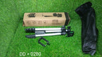 All components of the Gambit camera tripod displayed, including the tripod and its carrying bag.