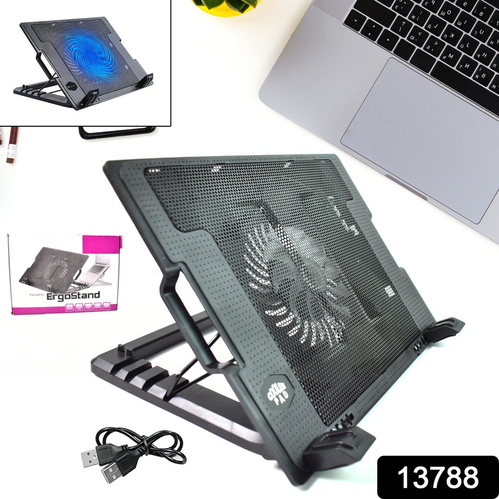 Ergonomic laptop cooling pad featuring a metal mesh surface for optimal airflow.