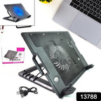 Ergonomic laptop cooling pad featuring a metal mesh surface for optimal airflow.