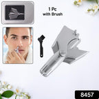Manual nose hair trimmer designed for gentle and smooth grooming