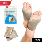 Informative graphic illustrating how the Arch Support Sleeve supports the foot's natural arch.