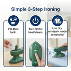 Packaging of the travel-friendly garment steamer, ready for gifting or travel.