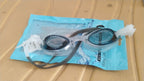 Side view of Konex swimming goggles showing adjustable strap