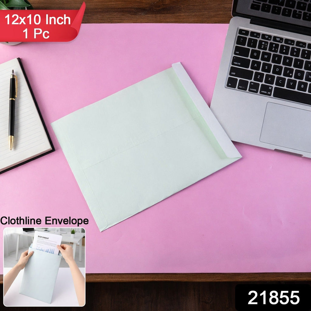 Premium card envelope with quick self-seal closure shown sealed
