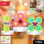 Baby Spinner Toy Set featuring suction cups for secure sensory play