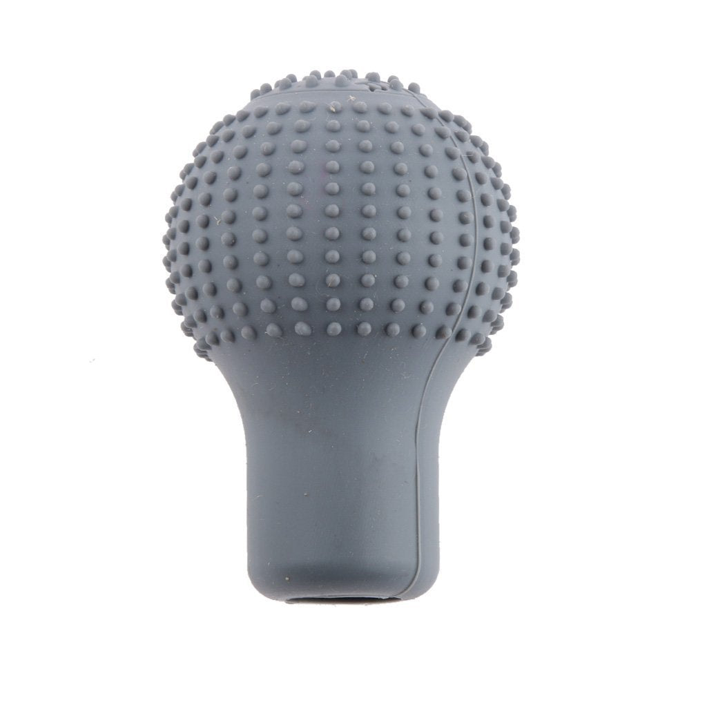 Detailed view of the anti-scratch silicone gear shift knob cover texture.