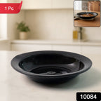 Black serving bowl designed for curry and soup with elegant finish