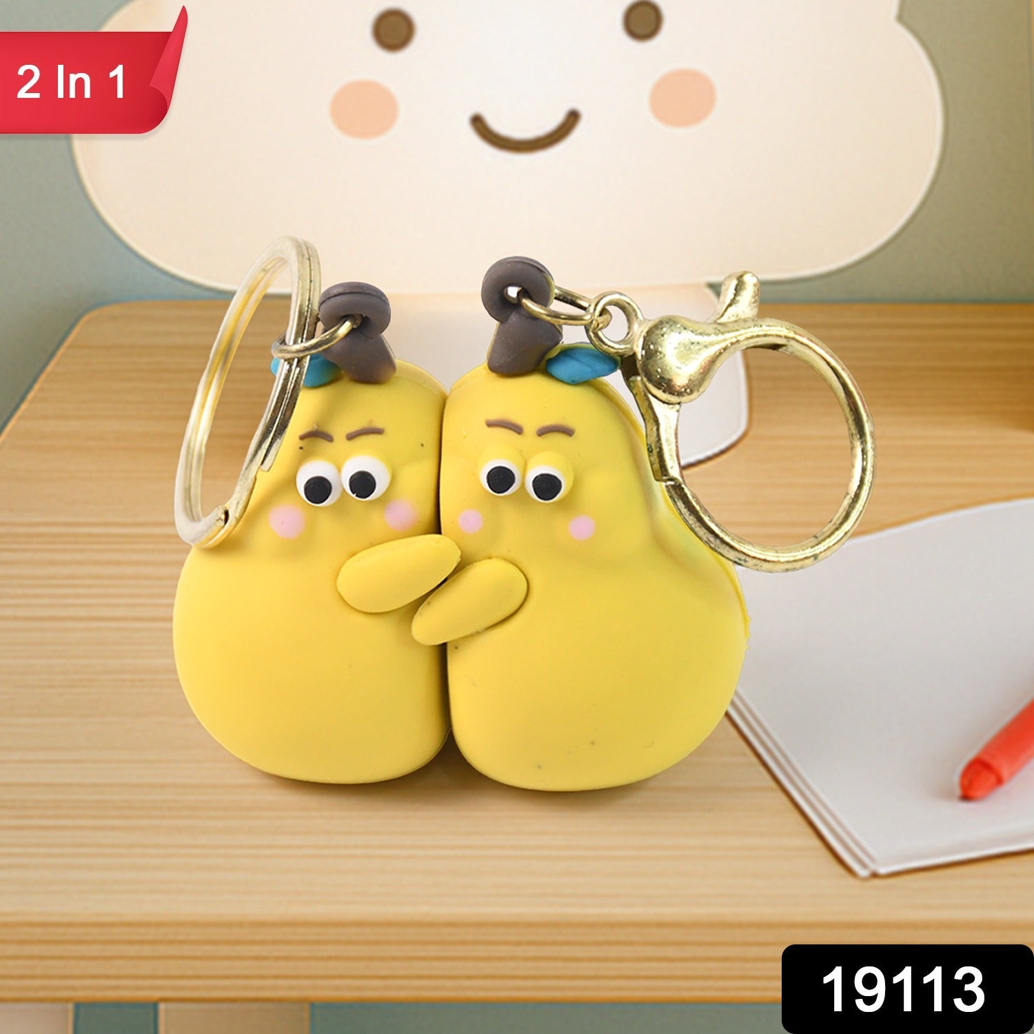 Cute Cartoon Couple keychain set ideal for gifting to couples