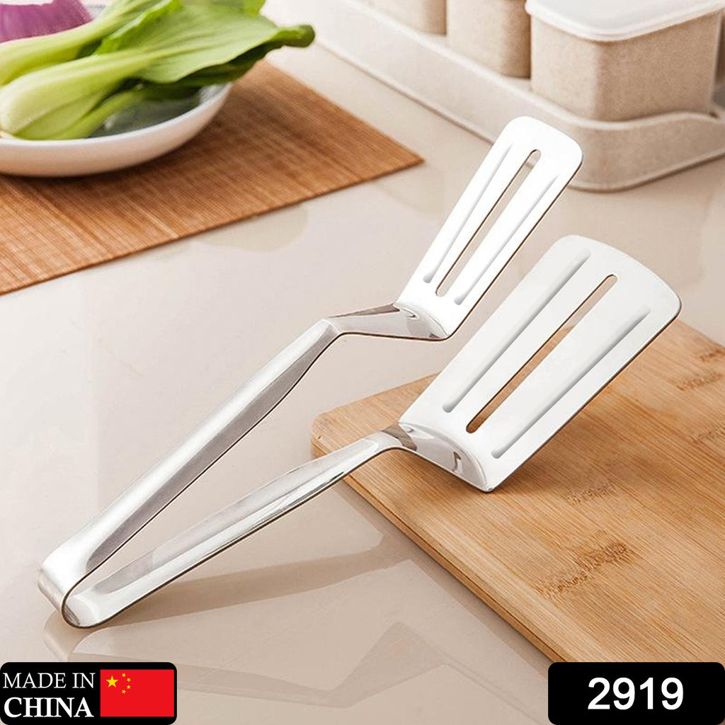 Versatile stainless steel steak clip clamp and BBQ kitchen tongs