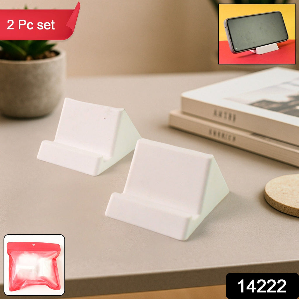 Pocket-sized plastic phone holder stand ideal for stable smartphone placement