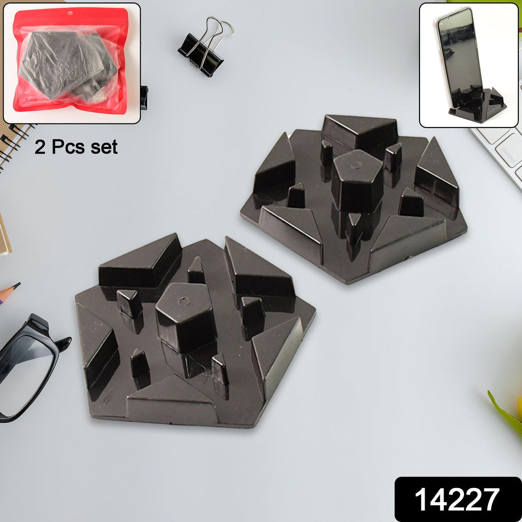 Two-piece set of colorful plastic multi-angle mobile phone holders