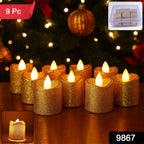 Close-up of premium LED candles for safe decorative lighting