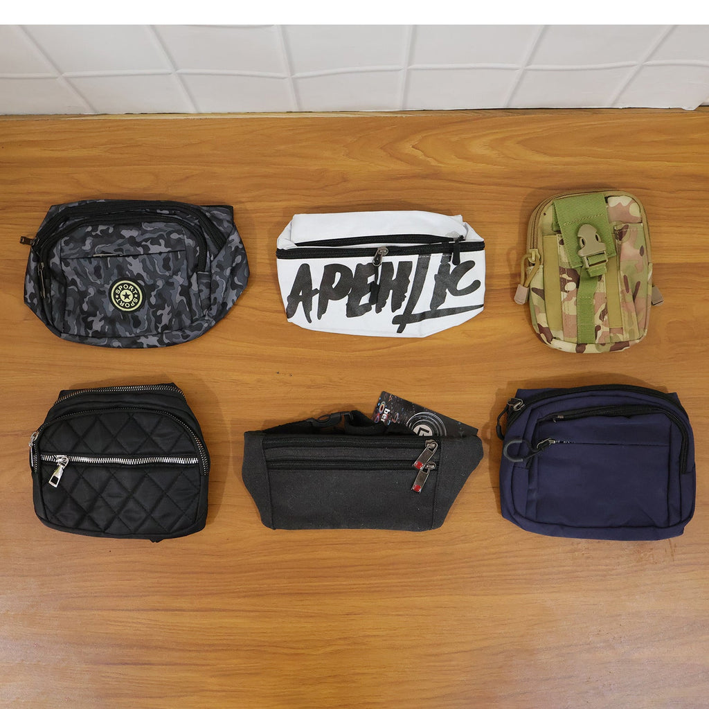 Durable casual multipurpose waist bag with smooth zipper closures