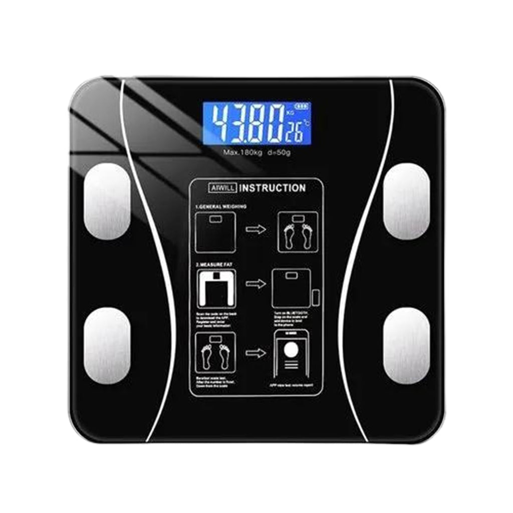 VelvaBloom Smart Body Weight Scale displaying multiple health metrics.
