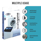 Close-up of Storenzo Washing Machine Descaler powder, highlighting its limescale remover power.
