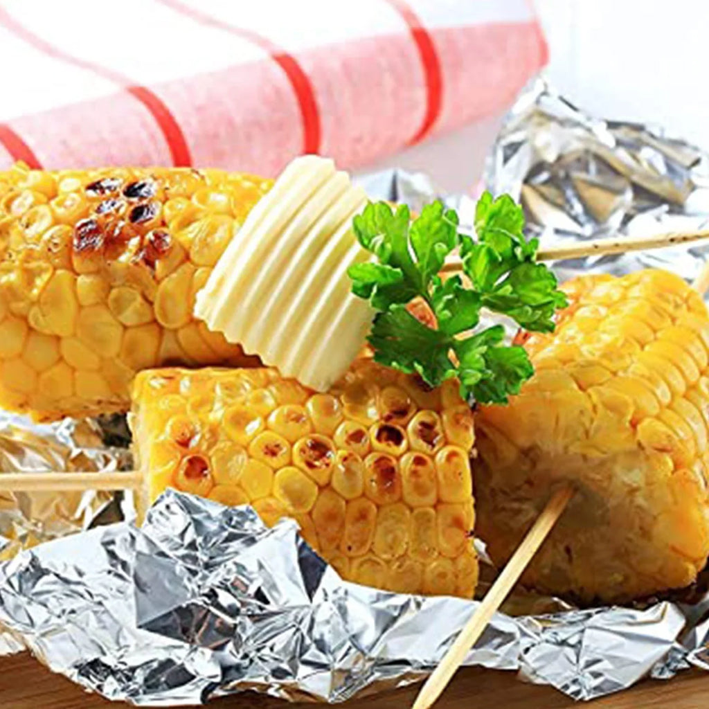 Durable aluminum foil for wrapping and storing Indian meals.