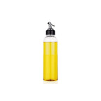 Top-down view of the 1-litre clear plastic oil dispenser with a secure lid.