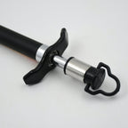 Close-up of the stainless steel gas lighter producing a reliable spark for ignition.