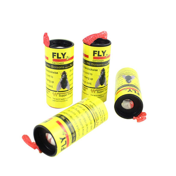 Close-up of non-toxic fly catcher sticky strips.