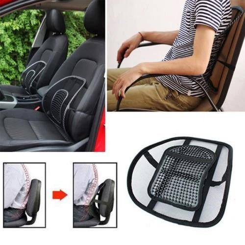 Front view of the ergonomic ventilation back rest for improved posture.