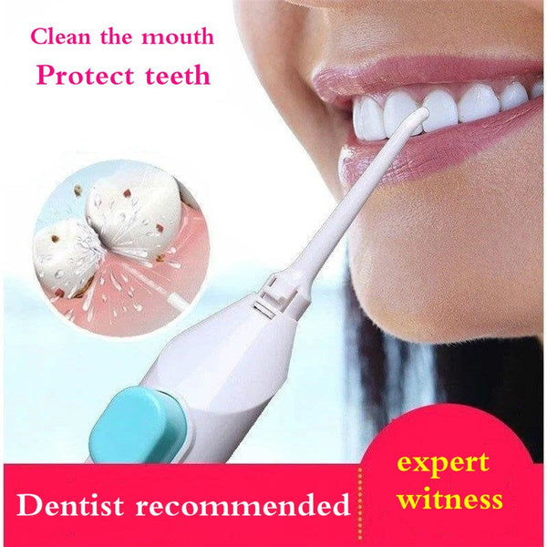 Person using the Water Flosser to efficiently clean teeth and improve gum health.