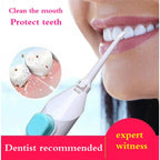 Person using the Water Flosser to efficiently clean teeth and improve gum health.