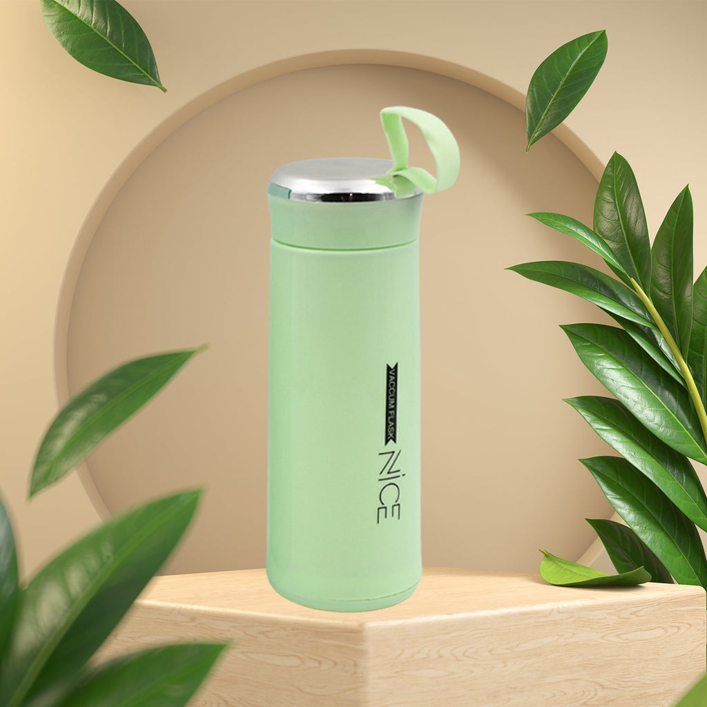 Leak-proof 400ml glass water bottle ideal for travel and sports activities
