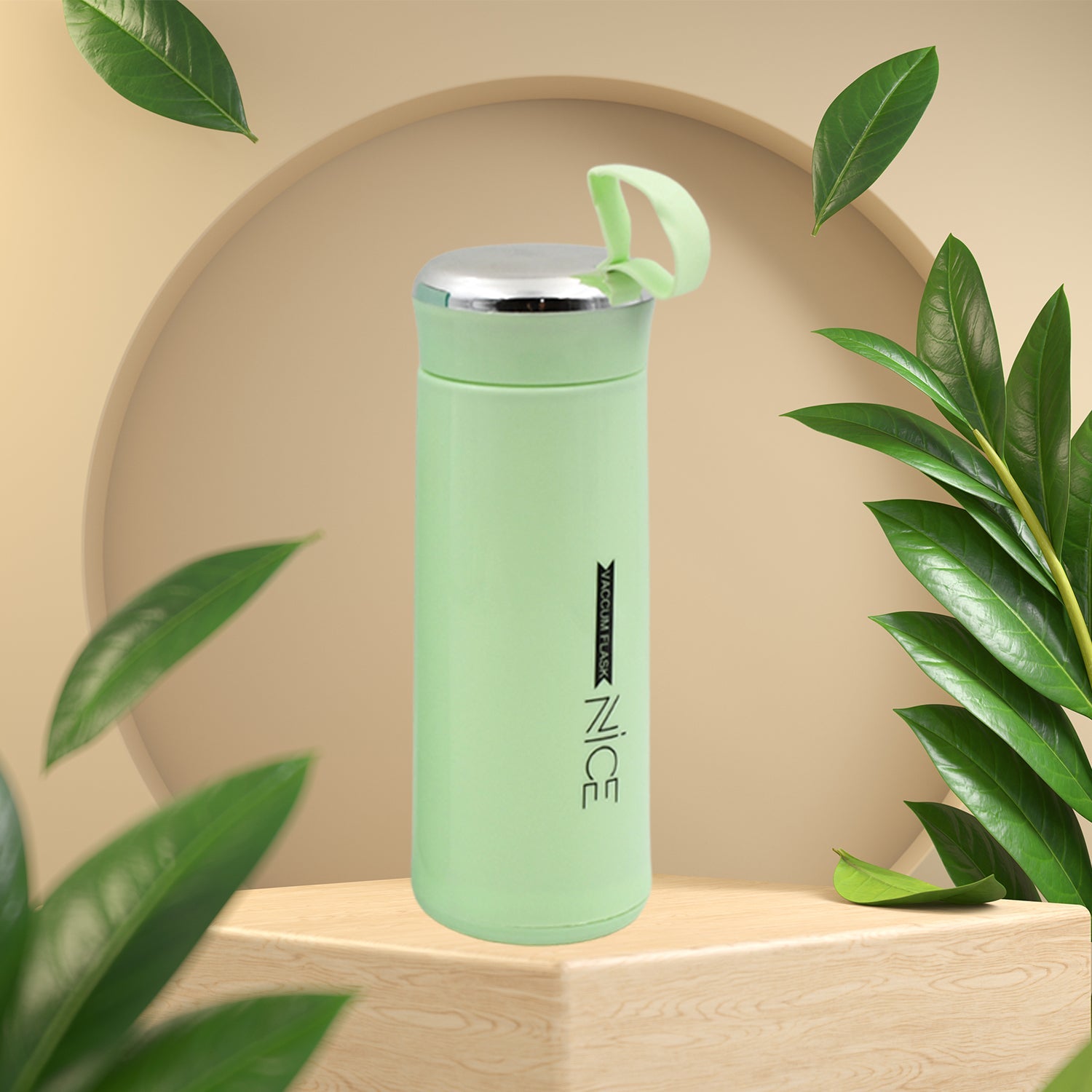 Leak-proof 400ml glass water bottle ideal for travel and sports activities