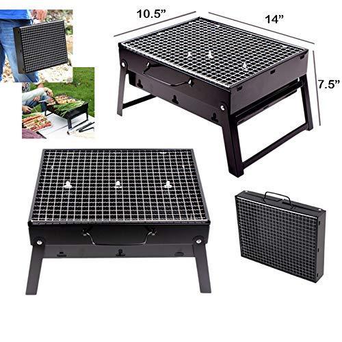 Siplix charcoal grill displayed open, highlighting its simple setup.