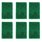 Multiple aqua green scrub sponge pads, ideal for kitchen cleaning tasks.