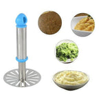 Modern design pav bhaji masher in stainless steel for easy cooking.