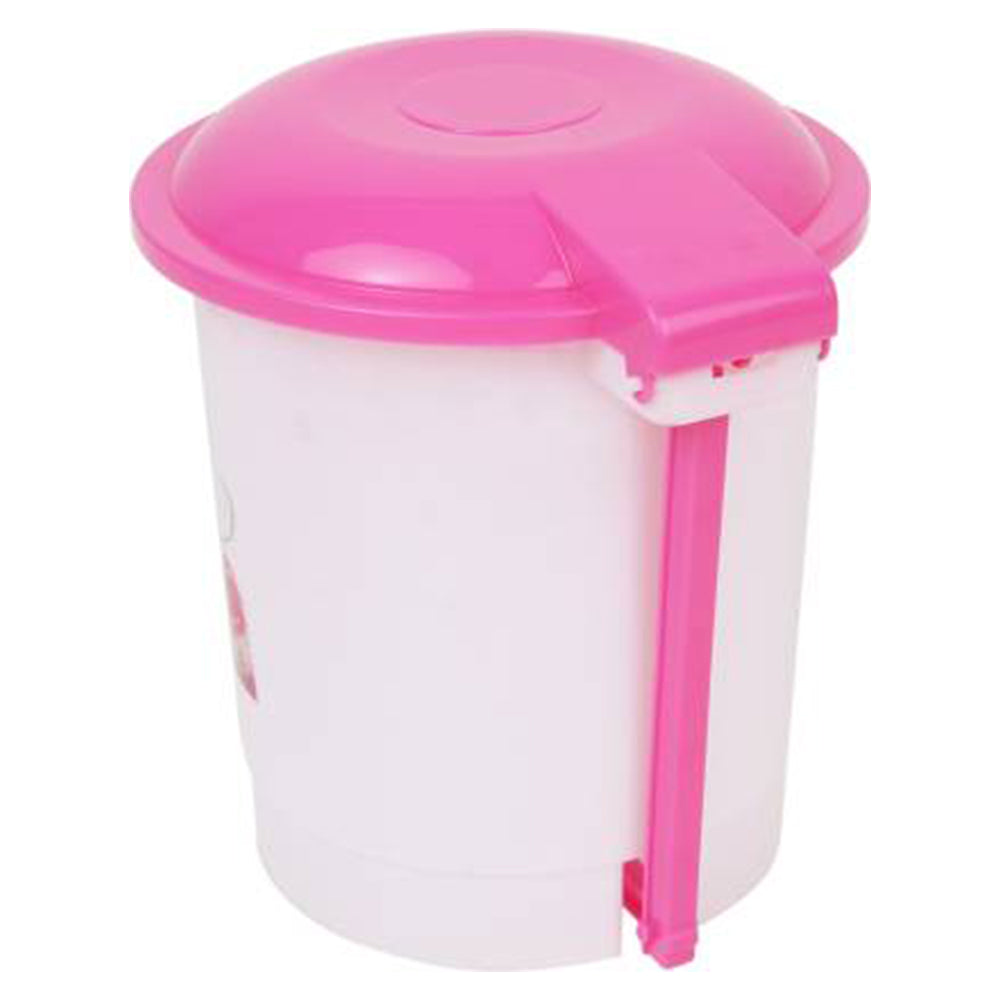Ergonomic plastic desk dustbin with a sturdy pedal for hygienic waste disposal.