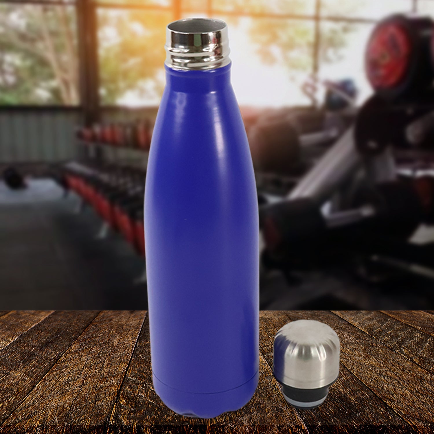 Pure sip 400ml stainless steel water bottle perfect for fitness enthusiasts