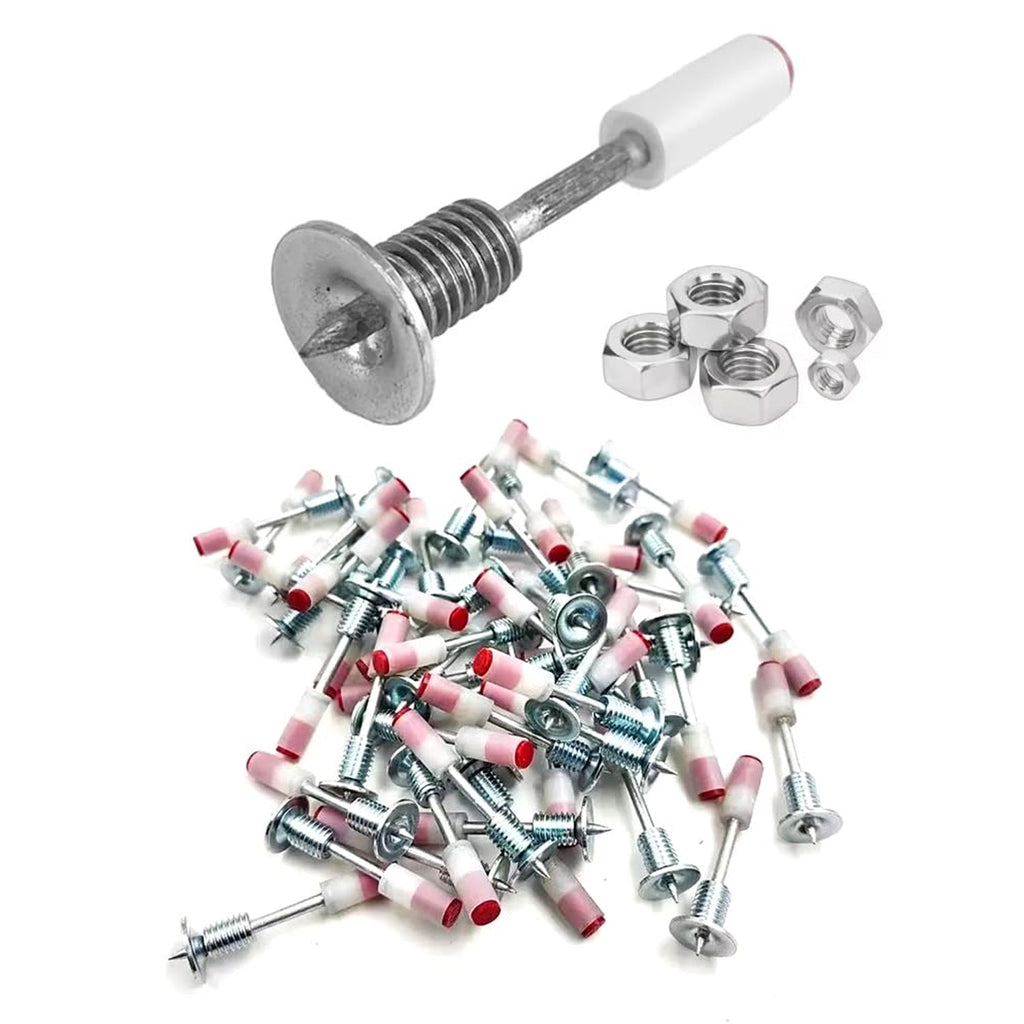 PowerDrive round nails ready for use with a nail gun, ensuring strong hold.
