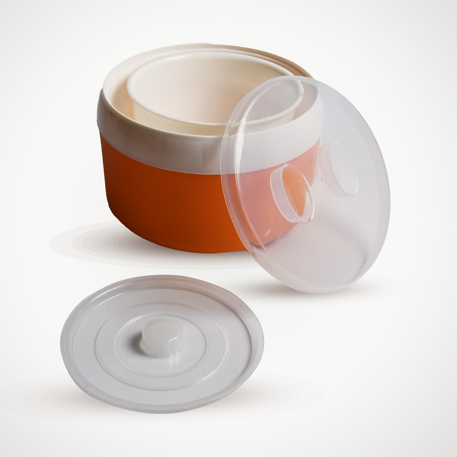 Electronic yogurt maker with removable safe plastic container inside