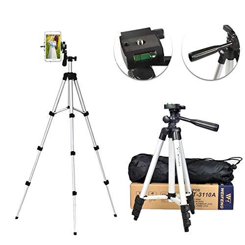 The Gambit camera tripod with a mobile phone attached, perfect for vlogging and content creation.