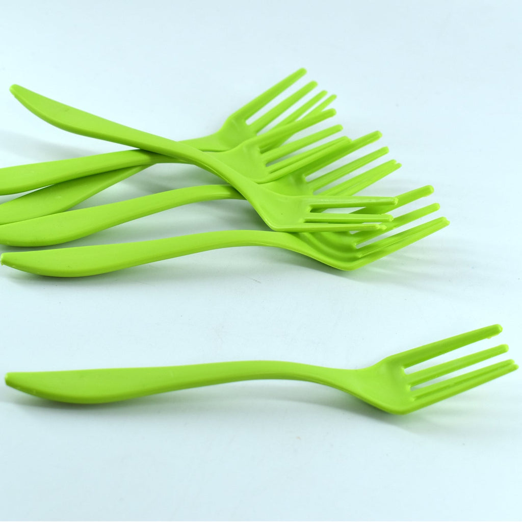 Durable plastic serving fork set (6 pieces) for everyday kitchen use.