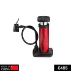 Foldable high-pressure bicycle pump with a secure thumb lock valve.