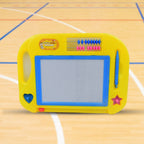 An overhead shot of the erasable drawing board, emphasizing the clear and reusable drawing surface.