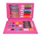 Vibrant art supplies from the Kids Art Kit, including colorful crayons and paints.